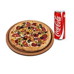 Karışık Pizza (Orta Boy) +Coca Cola Menü