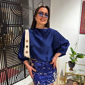 ÇİFT RENKLİ PULLU ETEK