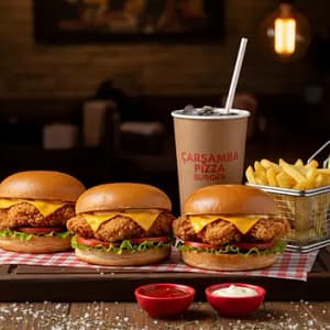 Three Trend Burger Menü