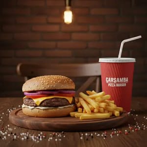 Cheddarlı Et Burger Menü